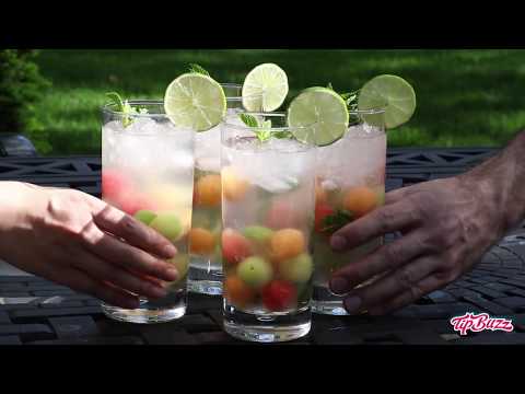 Watermelon Mojitos {with Melon Balls}