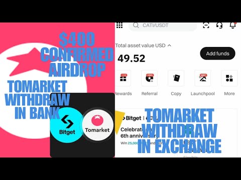 Tomarket Airdrop Withdraw Claim in Bitget Exchange |   Tomarket Withdraw In Bank |  ✅