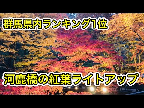 【群馬県】2021.11月 伊香保 河鹿橋の紅葉ライトアップ