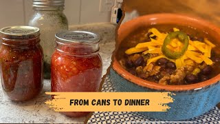 Homemade Chili From Canned Food On Your Shelves