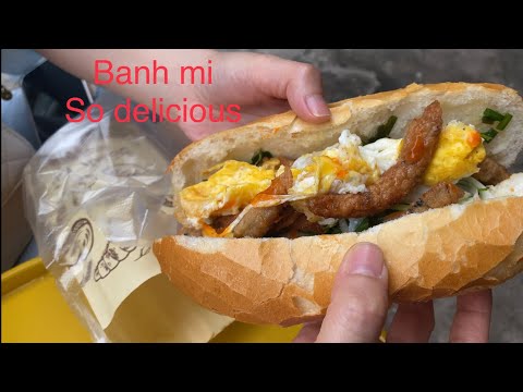 BreAkfast banh mi at Ho chi min Vietnam