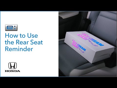 Honda Prologue I How to Use the Rear Seat Reminder