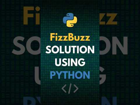 FizzBuzz In Python In Just 60 Seconds  #fizzbuzz #pythontips #python #pythonprogramming #learnpython