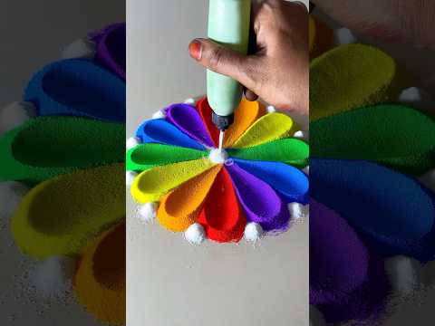 Rangoli designs for beginners #rangoli#rangolidesigns#rangoliforbeginners#shorts