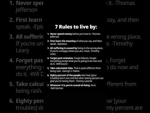 7 Rules to love by: