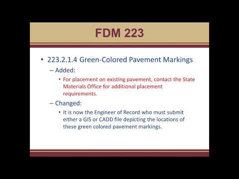 2021 Updates to FDM 223