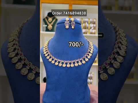 #TrendingCollections For order 7416894838 #necklace  #onegramgold #necklacecollection #necklaceset