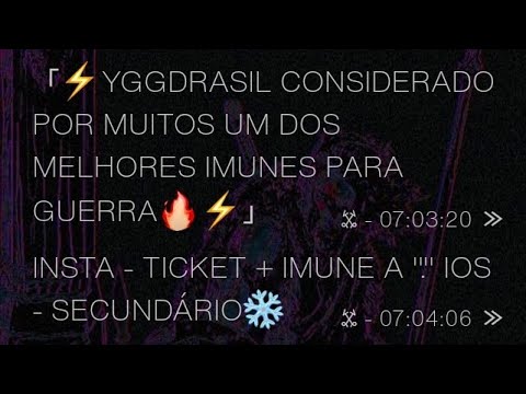 ⚡NOVO WHATSAPP IMUNE (SECUNDÁRIO) YGGDRASIL - IMORTAL + INSTA - TICKET🔥🕊