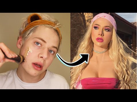 #fashionnova #novabeauty 2023 NEW YEAR BOY TO GIRL TRANSFORMATION WITH NOVA BEAUTY I Jake Warden