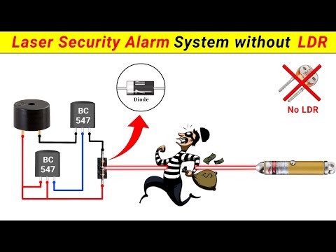 How to make Laser Security Alarm System without LDR || Inspire Award project || SKR Electronics Lab