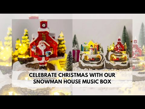 Christmas Snowman House Music Box