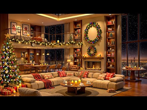 Cozy Christmas 2025 in Luxury Apartment Ambience 🎄 Tender Piano Jazz Music for Stress Relief & Sleep