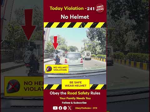 TODAY VIOLATION - 241 Protect Your Ride with Helmet #otr #chennaitrafficpolice #obeytherules