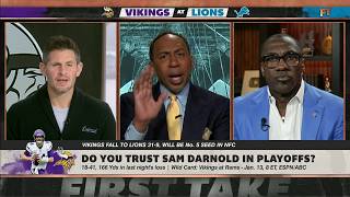 🚨 Stephen A. vs. Dan Orlovsky 🚨 Can Sam Darnold be trusted in the playoffs? | First Take