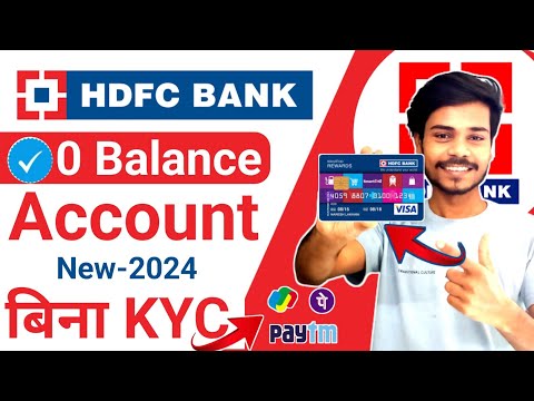 Without Video KYC | hdfc zero balance account opening online | hdfc bank account opening online