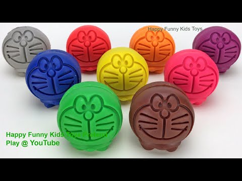 Learn Counting Numbers Learn Colors with Play Doh Doraemon | Cookie Molds Surprise Toys