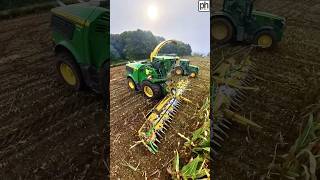 John Deere 9900i Self Propelled Forage Harvester on Maize Silage #agri