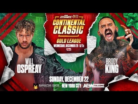 AEW Dynamite Will Ospreay vs Brody King Continental Classic (SIM)