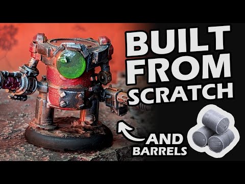 Scratch Building 28mm Robots for Miniature Wargaming | Barrel Bots