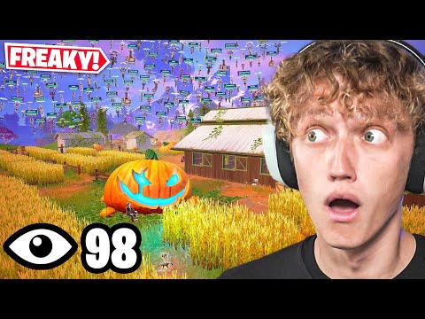 I Got 100 Players To Land At FREAKY FIELDS In Fortnite... (Fortnitemares)