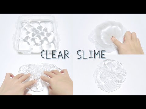 〖ASMR〗もっちりクリアスライムを触ったりぱちぱちする🧊Clear slime〖音フェチ〗