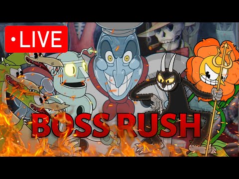 *LIVE* Cuphead "Professional" tries the Cuphead BOSS RUSH Mod!!!