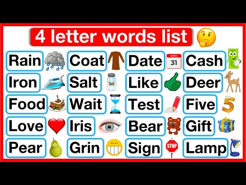 4 Letter Words List 🤔 | Phonics lesson 3 | Reading Words Lesson | Learn with examples