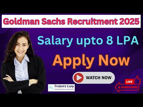 Goldman Sachs Recruitment 2025 : Mass Hiring as Data Analytics | Goldman Sach Off Campus Drive 2024