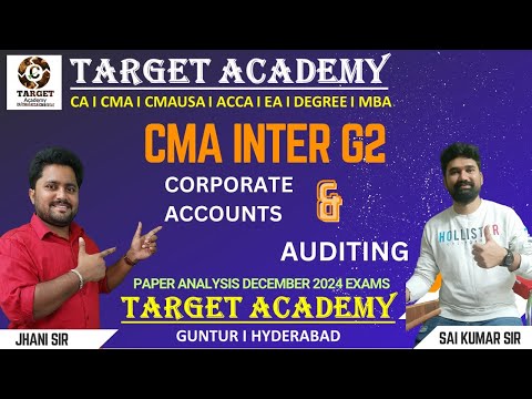 "CMA Inter Corporate Accounts & Audit  Exam:Paper 10 Full Analysis" #CMAInter #CMAExams #CMAIndia