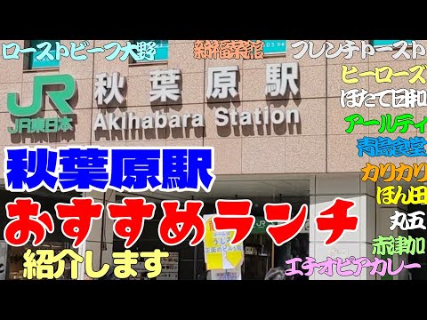 【秋葉原おすすめランチ】エチオピアカレー、ローストビーフ大野、赤津加、ヒーローズ、丸五、ザ・フレンチトーストファクトリー、麺処 ほん田、 アールティ、青島食堂、ほたて日和、新福菜館、カリカリ