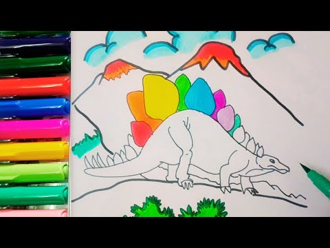 Drawing and Painting  Dinosaur for Kids & Toddlers | Simple Drawing, Coloring #drawing