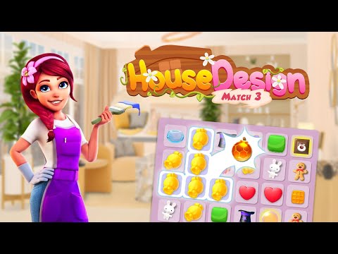 House Design: Match 3 Game - GamePlay Walkthrough