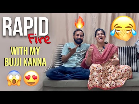 Rapid fire with my bujji kanna// full fun video// couple video// #vlogs #vlog #viralvideo #video ￼