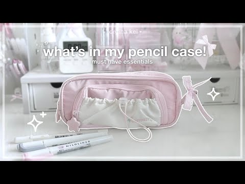 WHAT’S IN MY PENCIL CASE! (school) 🎀📎| aesthetic school stationery essentials guide | jorginakei