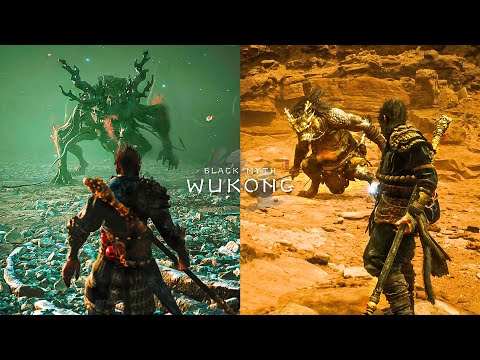 Black Myth Wukong Hidden Bosses | Red Loong & Black Loong Boss Fight | Black Myth Wukong Chapter 2