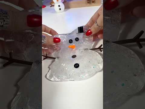 Melted Snowman ⛄️ Clear Slime #slime #asmr #gifted