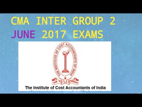 Cma inter group 2 june 2017 exam