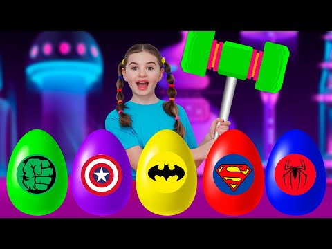 Surprise Eggs Superheroes | Children's Songs | Nursery Rhymes