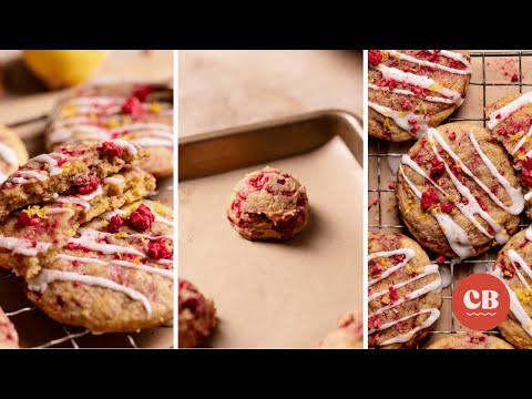 These lemon raspberry cookies taste like raspberry lemonade! | Ready in 30 minutes!