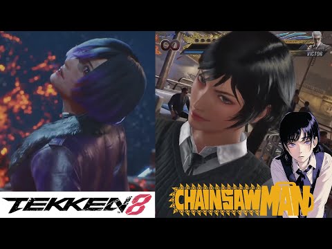 Tekken 8: Reina Online Gameplay and Asa Mitaka from Chainsaw Man Customization