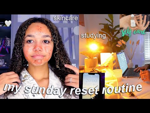 MY RESET ROUTINE | skincare, self care, hair routines, cleaning & organising room ✨