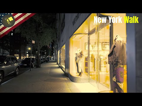 [4K USA] New York Solo Night , Relaxing Dark Walk, Calming Sounds