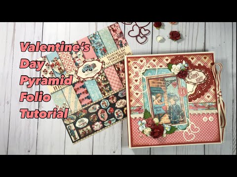 Valentine’s Day Pyramid Folio Tutorial +xtras | Country Craft Creations DT Project | Cupid’s Heart