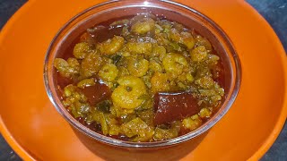 Prawns Chintakaya Curry/Andhra  Style Raw Tamarind  Royyala Curry/Lakshmi Telugu Housewife