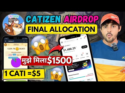 Catizen Final Allocation $1500 Profit || Catizen Airdrop Allocation & Withdrawal || Catizen Claim