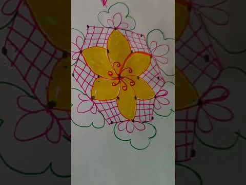 chinna chinna kolam.  Rangoli design #shorts kolam #easy rangoli #rangoli