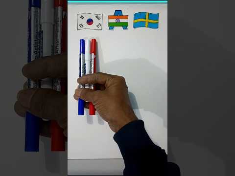 South Korea 🇰🇷 India 🇮🇳 And Sweden 🇸🇪 Flag Warp Scanning | #shorts #shortfeed