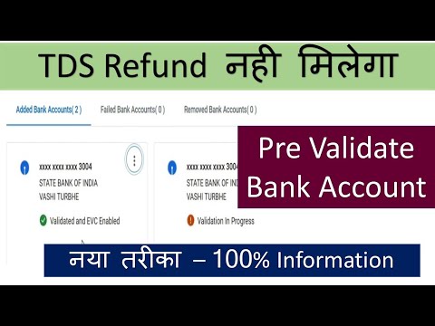 Pre Validate bank account and Enable EVC in New Income Tax Portal | Income Tax Return AY 2022-23