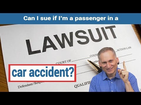 Injured as a passenger in a car accident – Who do I sue