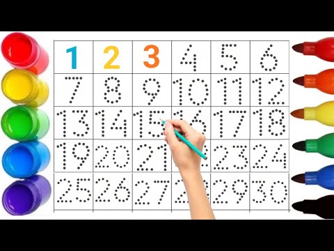 Learning Numbers Let's Trace & Write 1234 Educational Video for Preschool Toddlers & Kids 1 to 10 01